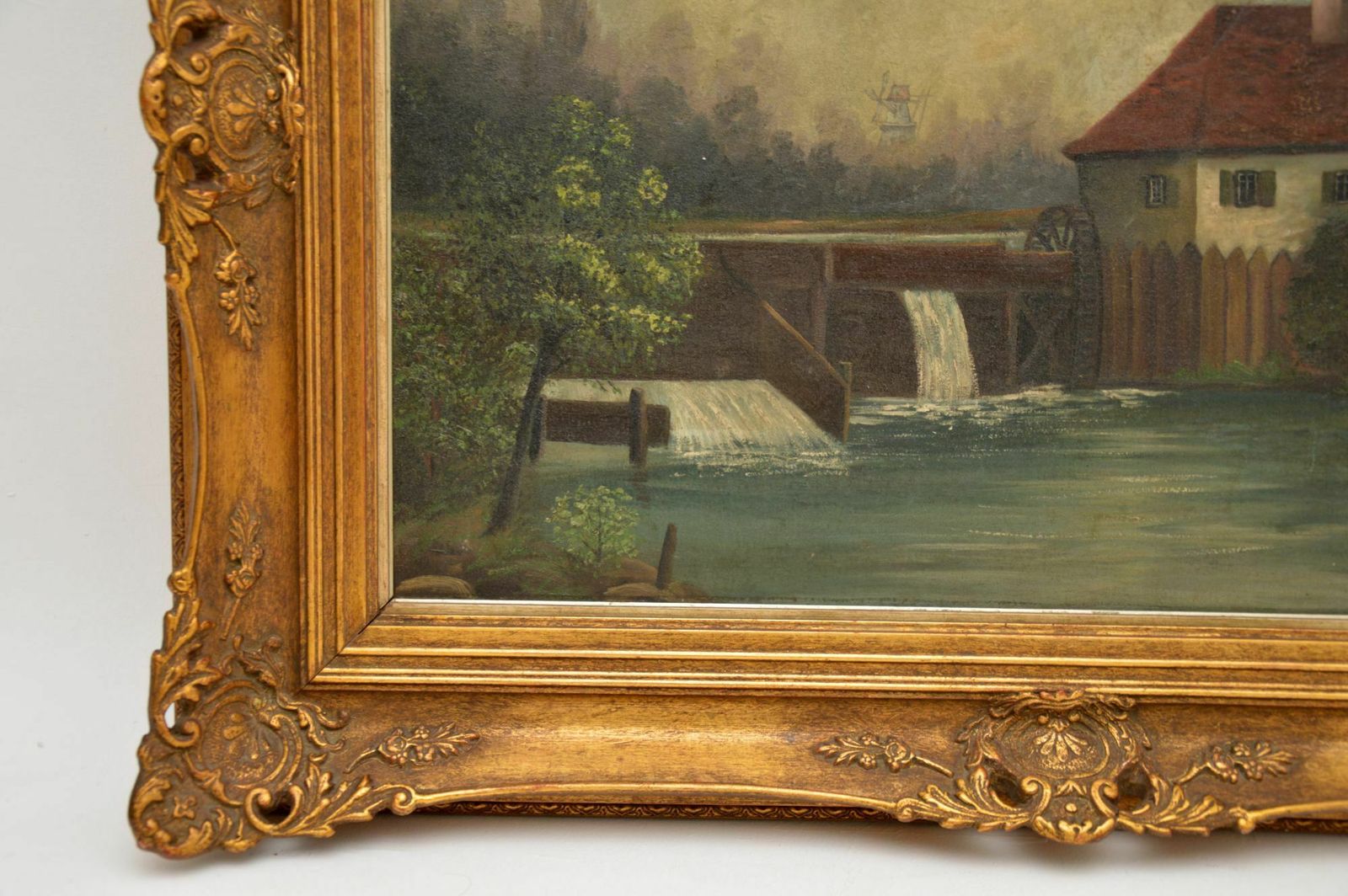 Antique Landscape Oil Painting photo for sale