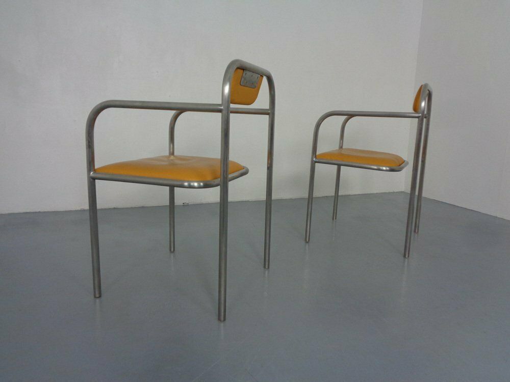 Minimalist Tubular Steel Armchairs By Thomas Wendtland, 1970s, Set Of 2 photo 639.0