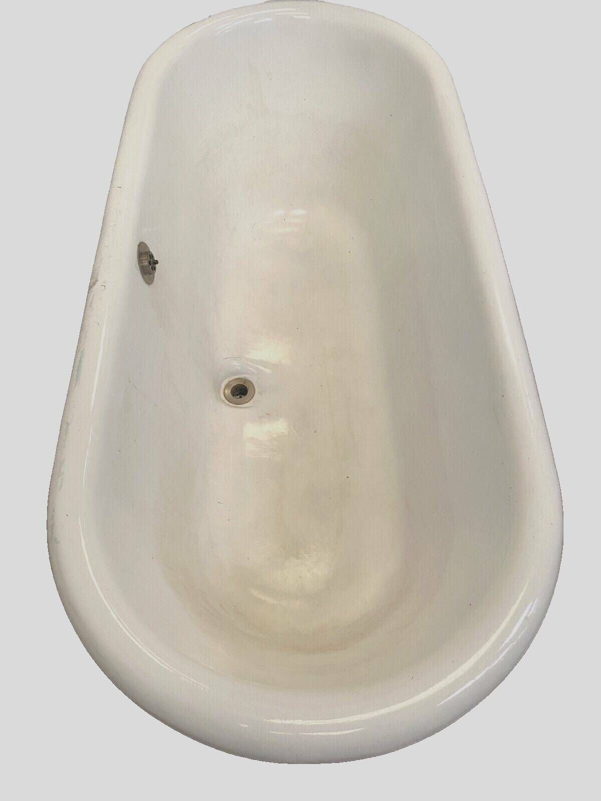 photo for sale Enameled Cast Iron Bathtub With Claw Feet 20th Century