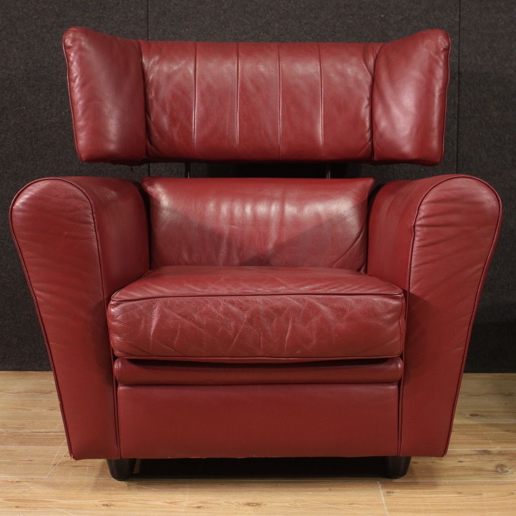photo for sale Italian Armchair With Footstool From The 80s