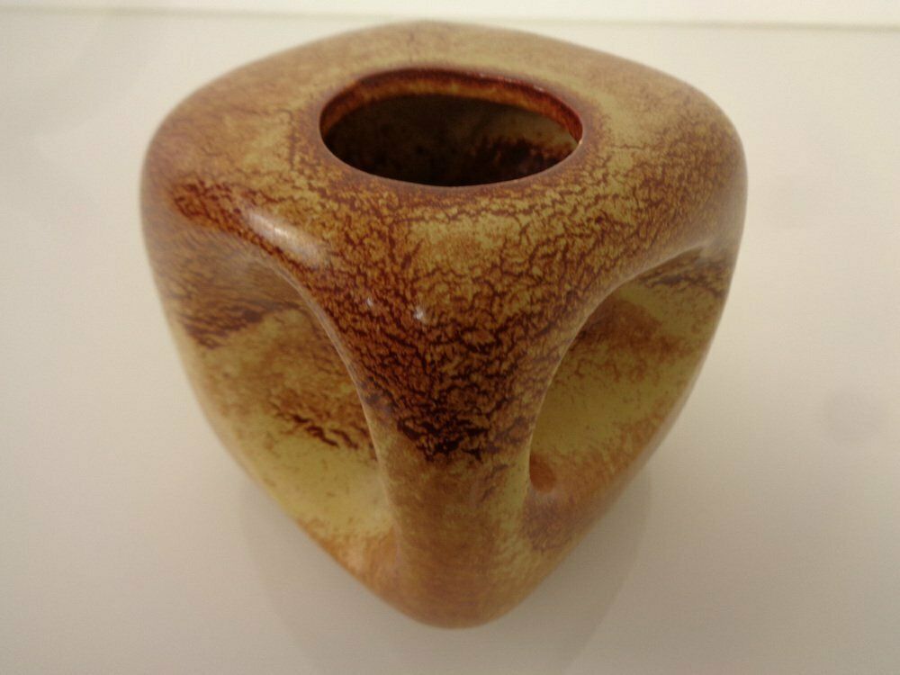 Italian Ceramic Cube Vase By Roberto Rigon For Bertoncello, 1960s photo buy