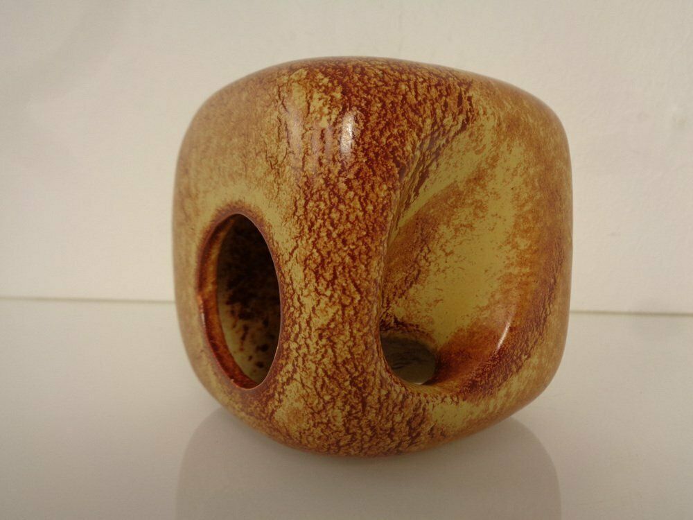 230.0 Italian Ceramic Cube Vase By Roberto Rigon For Bertoncello, 1960s photo