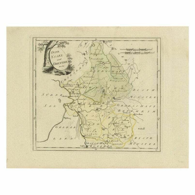 Antique Map Of Overijssel And Drenthe By Von Reilly, C.1795