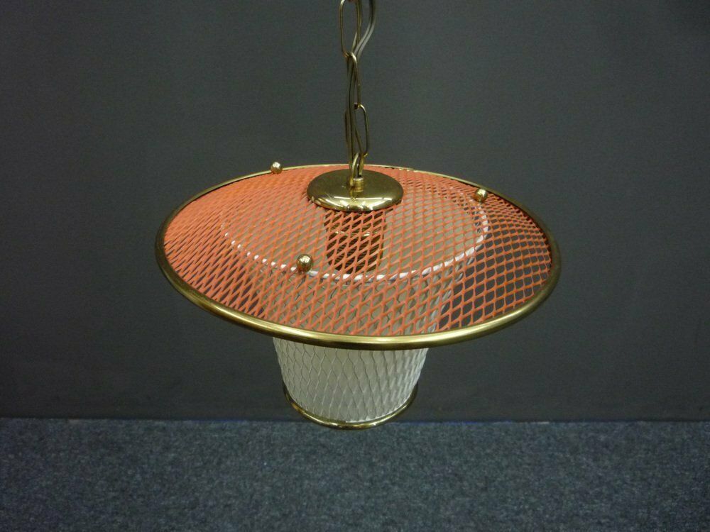 Mid Century Hanging Lamp Made Of Metal And Brass, 1950s photo furniture