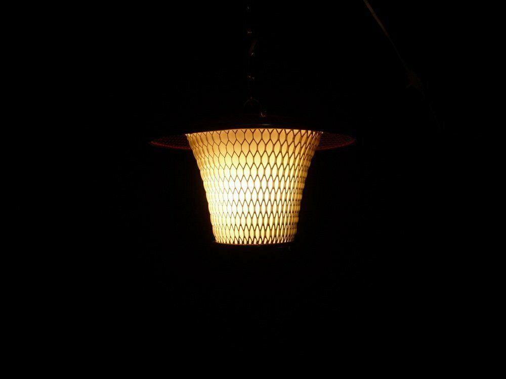 Mid Century Hanging Lamp Made Of Metal And Brass, 1950s photo for sale