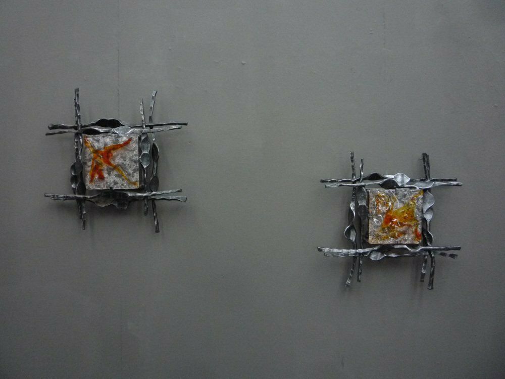 Large Brutalist Wall Lamps By Tom Ahlström & Hans Ehrlich, 1960s Set Of 2
