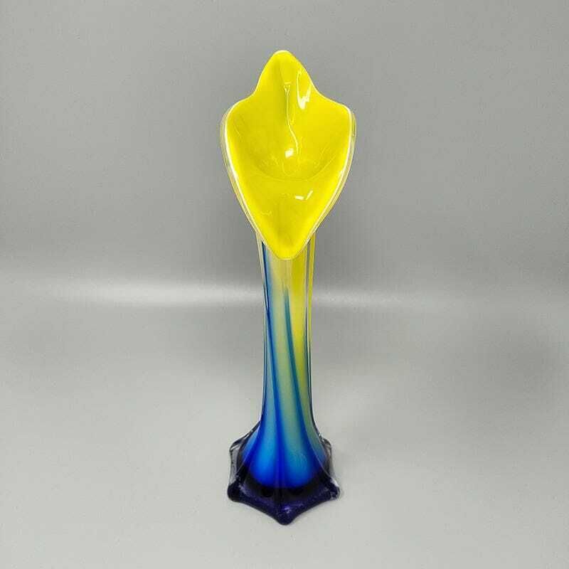 1960s Astonishing Jack In The Pulpit "Calla Lily" Vase In Murano Glass. photo furniture