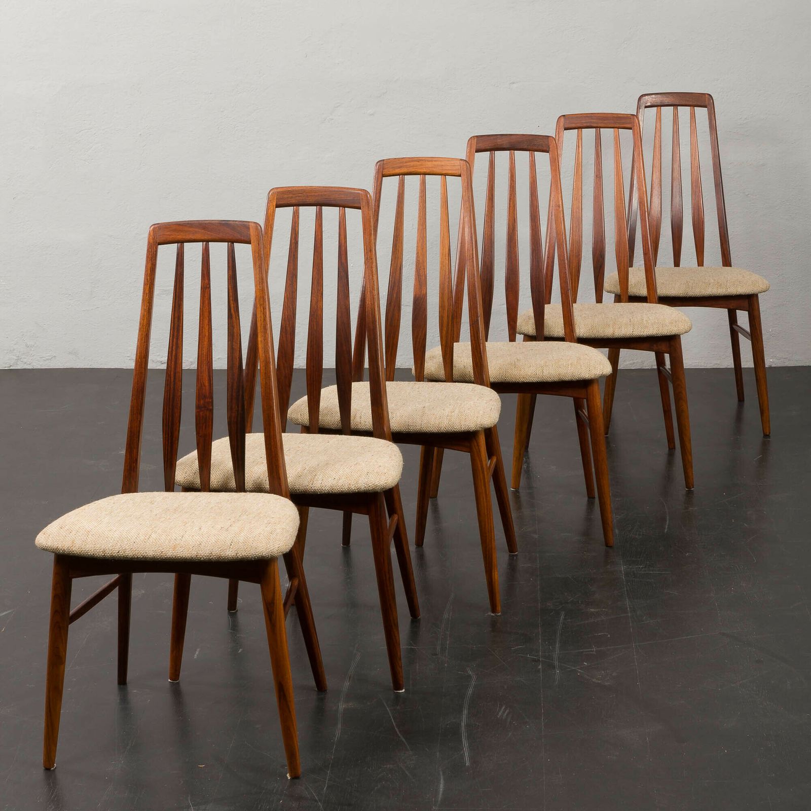 Danish Rosewood Dining Chairs Eva By Niels Koefoed For Koefoeds Hornslet, 1960s