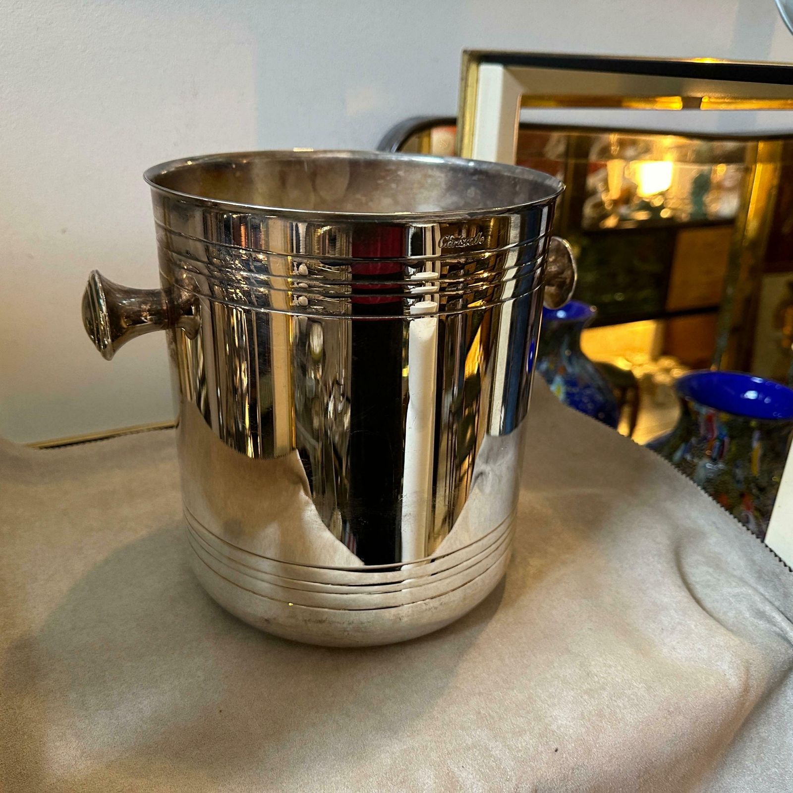 1980s Modernist Silver Plated French Wine Cooler By Christofle photo vinterior
