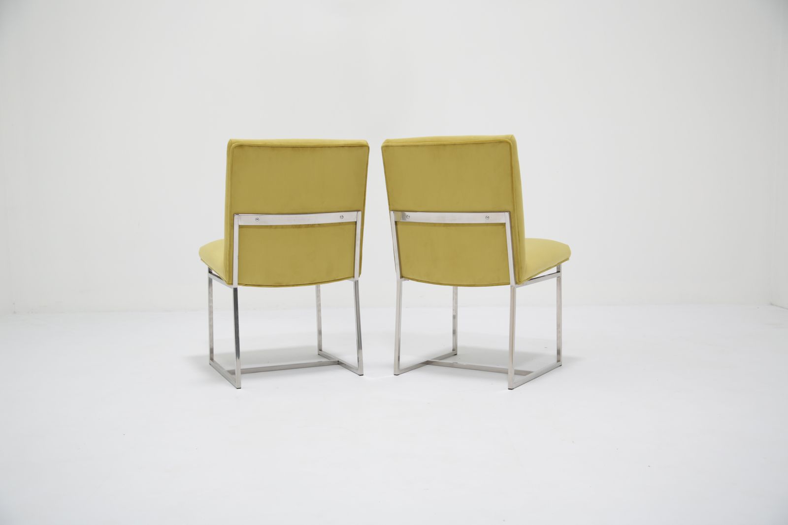 Set Of 6 Upholstered Dining Chairs, Attributed To Milo Baughman, USA, 1970s. photo vintage