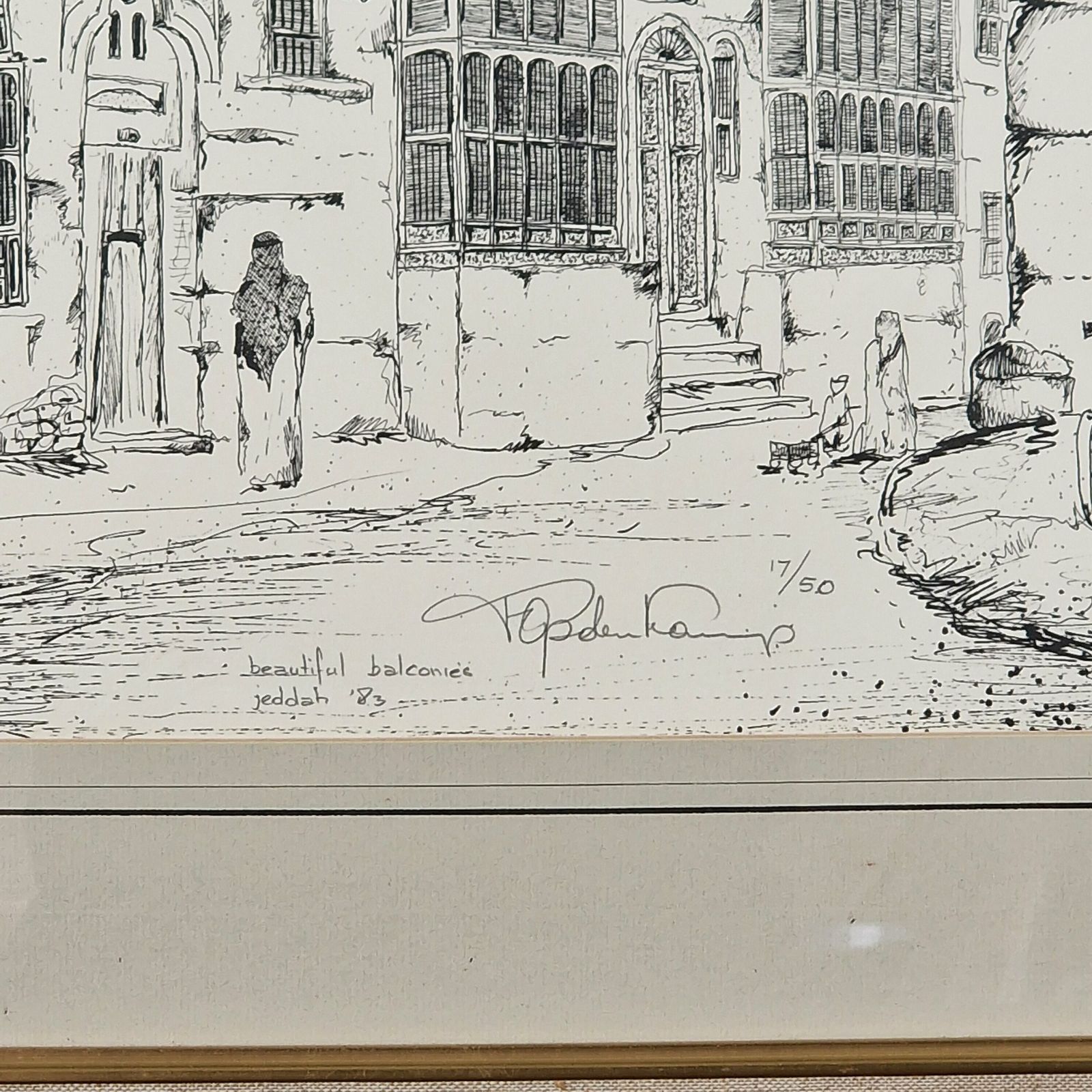 Beautiful Balconies Jeddah '83   Frans Op Den Kamp. Limited Edition Print.. photo furniture