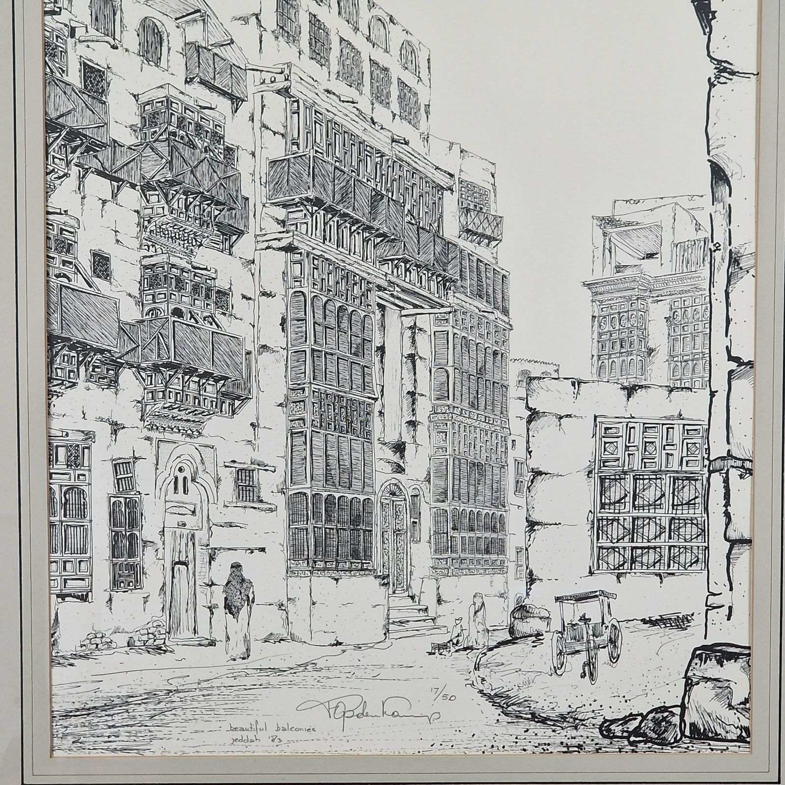 Beautiful Balconies Jeddah '83   Frans Op Den Kamp. Limited Edition Print.. photo for sale