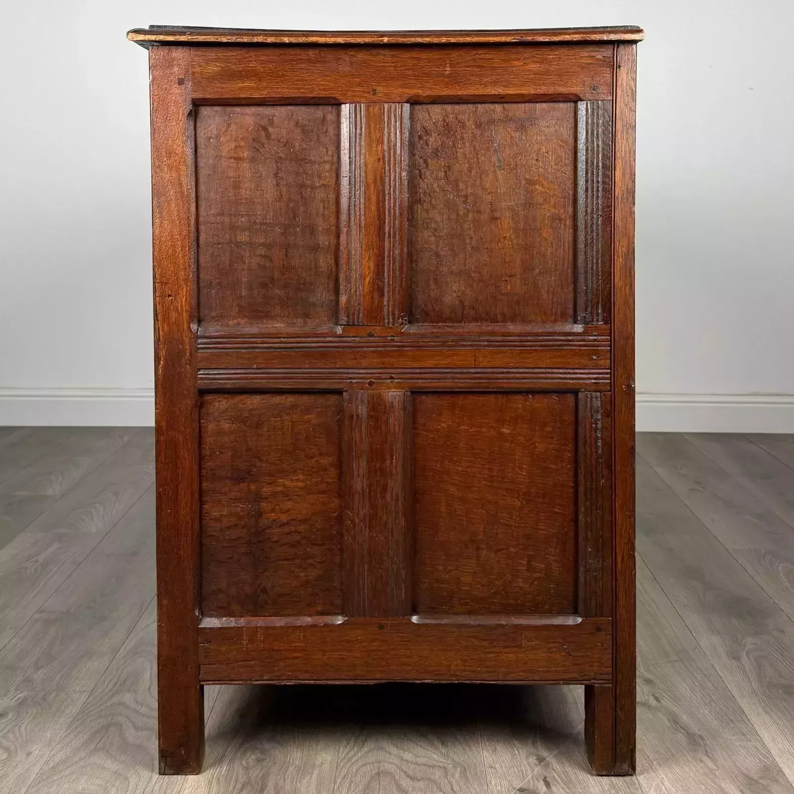 Antique 18th Century Coffer Of Unusual Size In Oak photo for sale