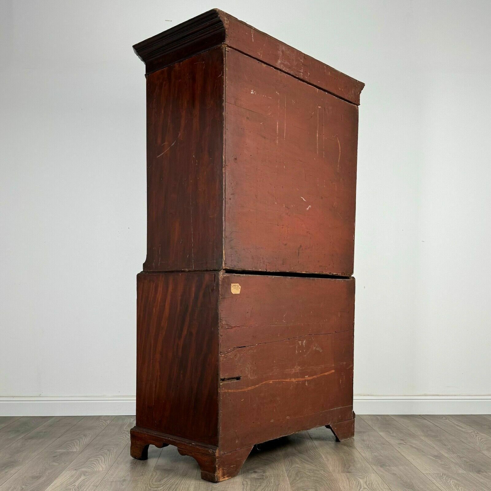 Antique 18th Century Chest On Chest In Mahogany photo Furniture