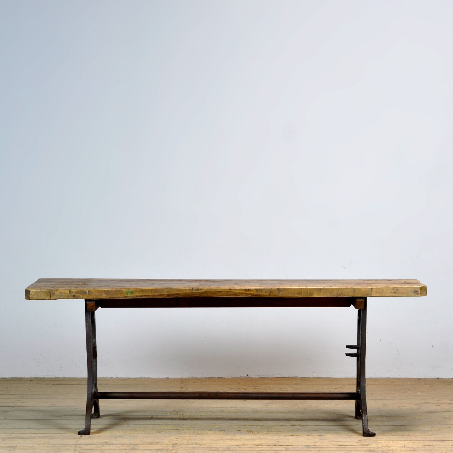 Industrial Table With An Old Pine Top photo buy
