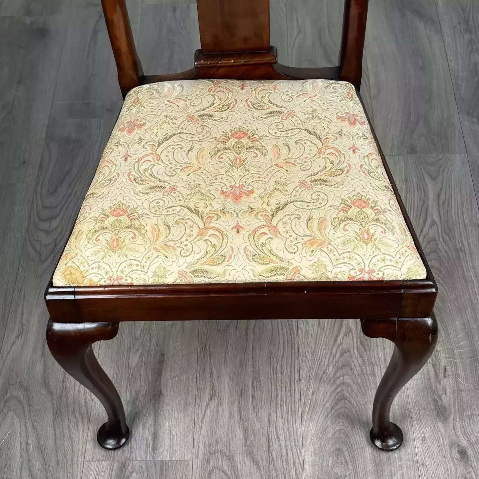 Antique 20th Century Set Of 8 Queen Anne Style Dining Chairs In Walnut photo buy