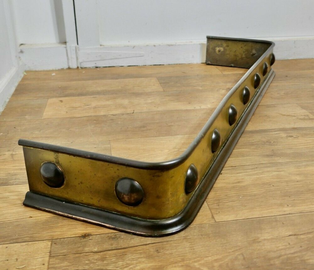 Superb Victorian Arts And Crafts Brass And Copper Fender photo Home Decor