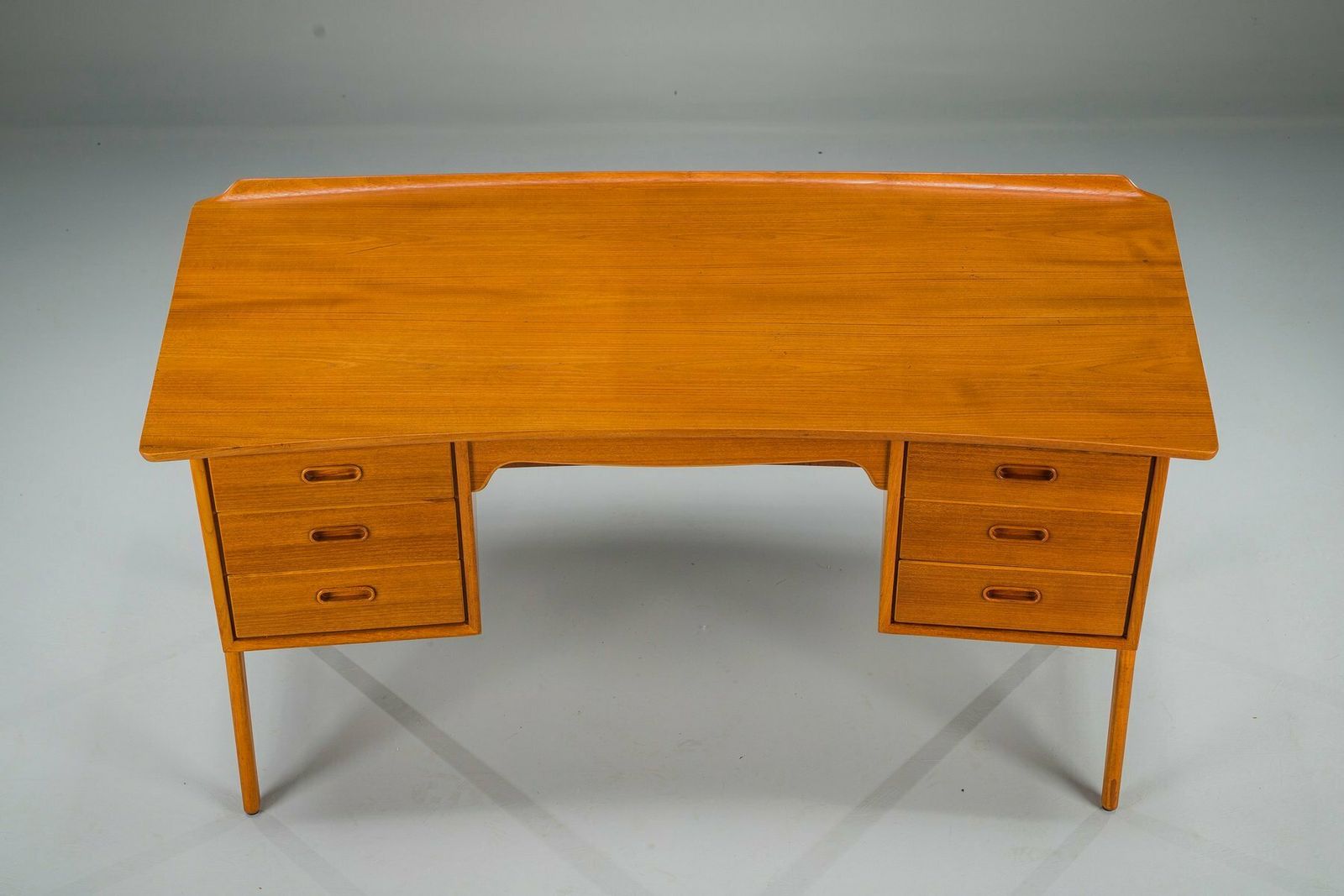 Furniture Danish Mid Century Teak Desk By Svend åge Madsen For Sigurd Hansen, 1950s photo