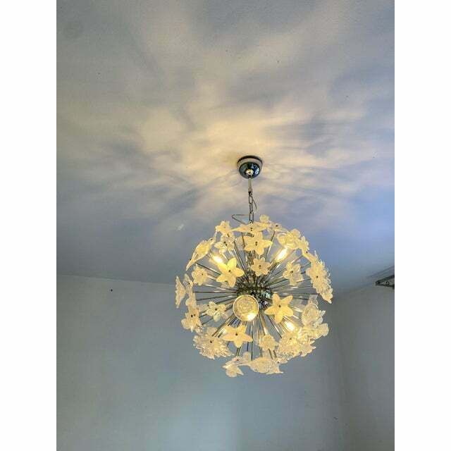 Contemporary "Bouquet" Flowers Murano Glass Sputnik Chandelier photo furniture