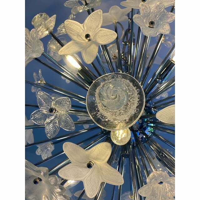 Contemporary "Bouquet" Flowers Murano Glass Sputnik Chandelier photo buy