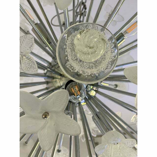 photo for sale Contemporary "Bouquet" Flowers Murano Glass Sputnik Chandelier