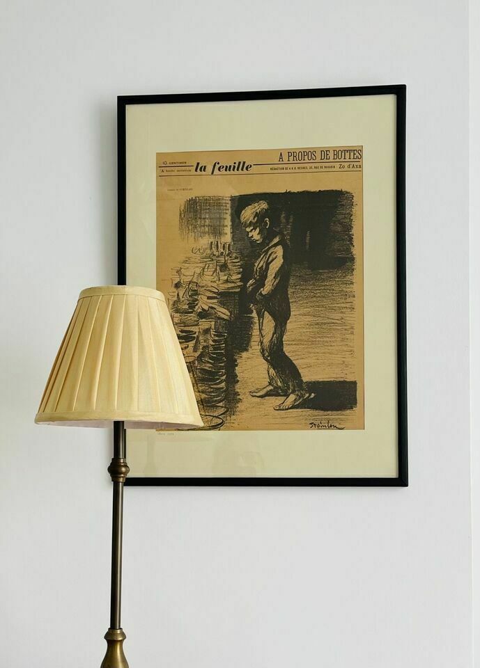 Original Framed Newspaper La Feuille No. 5, 1897. Théophile Alexandre Steinlen. photo 150.0