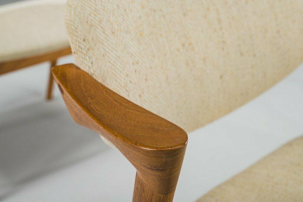 5285.0 Dining Chairs Model 42 In Teak & Wool By Kai Kristiansen For Schou Andersen, 1960s, Set Of 6 photo