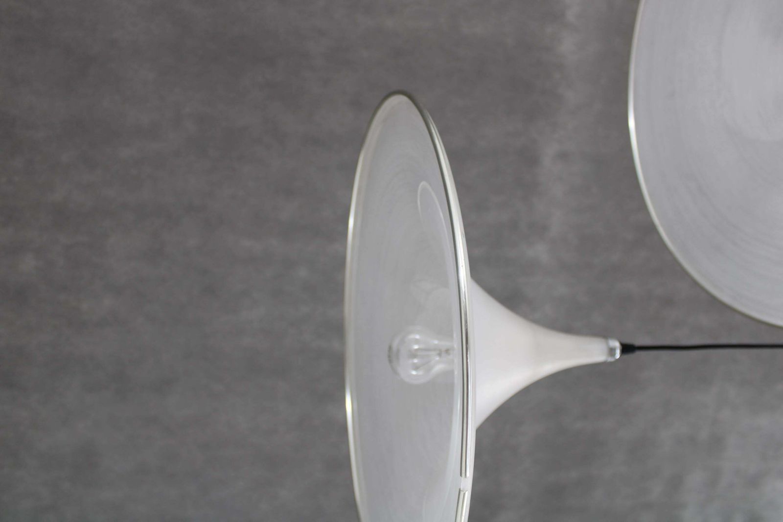 1970s Pair Of Guzzini "Trumpet" Pendant Lamps By Meblo , Italy photo buy