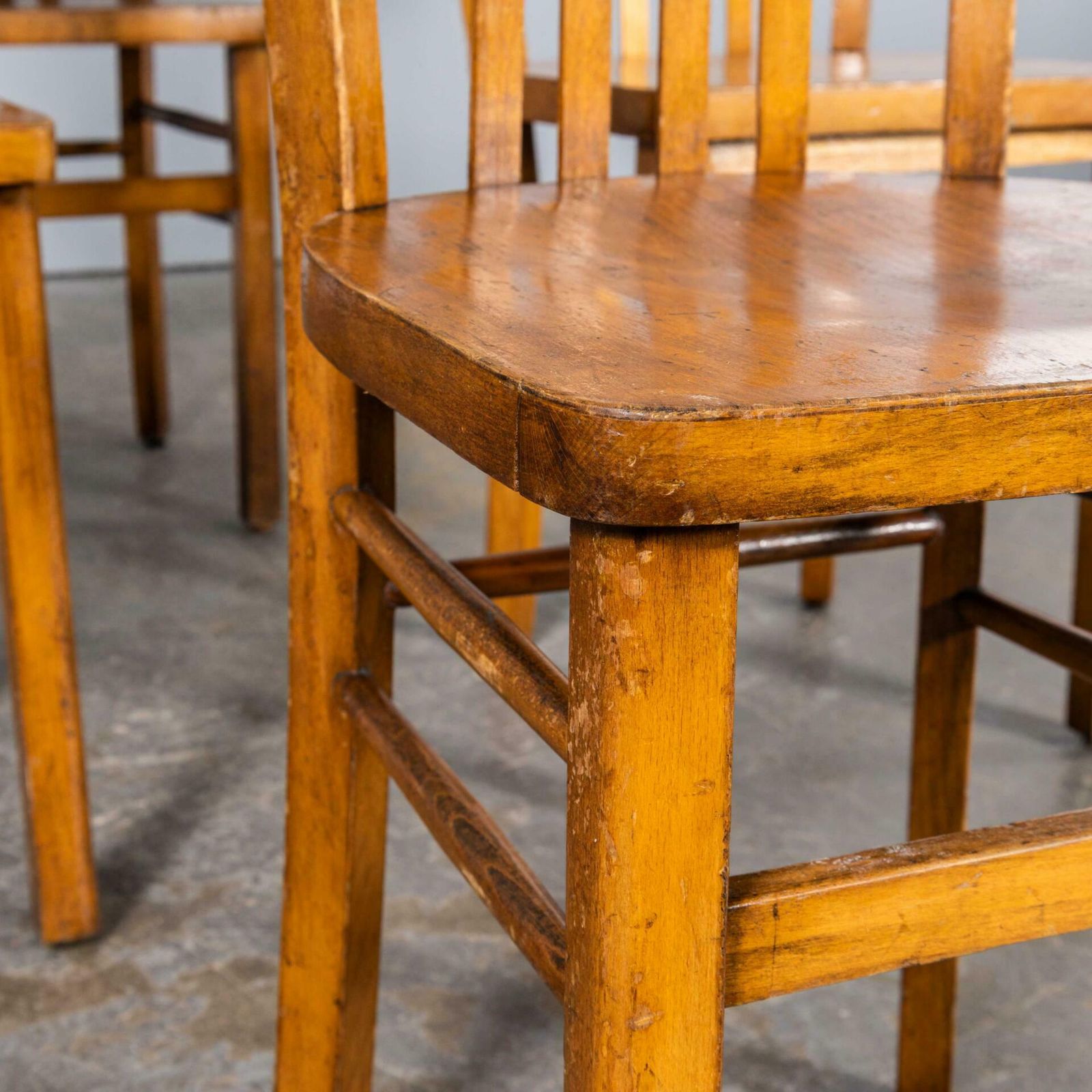 1950’s Luterma Honey Oak Bentwood Grill Back Dining Chair photo buy