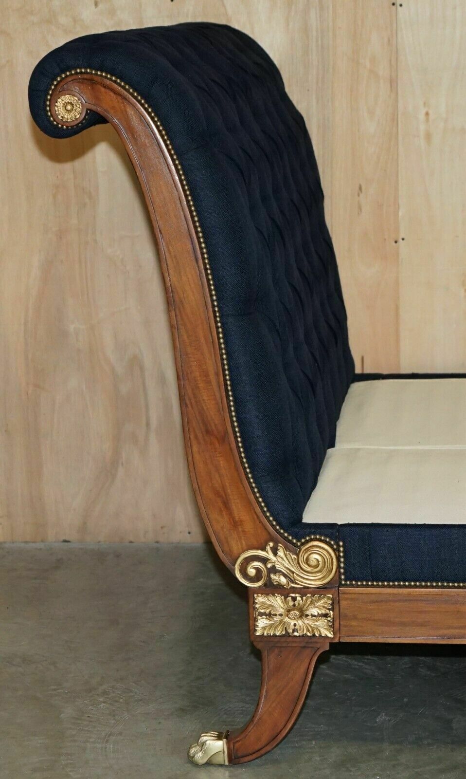 photo buy Exquisite Limited Edition Ralph Lauren Rue Royale Chesterfield Tufted Sleigh Bed
