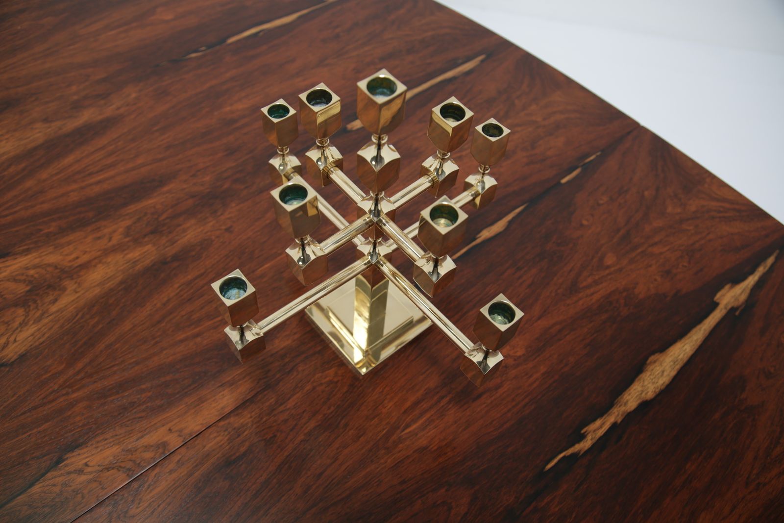 Home Decor Brutalist Brass 9 Arm Candelabra By Lars Bergsten For Gusum, Sweden, 1982. photo