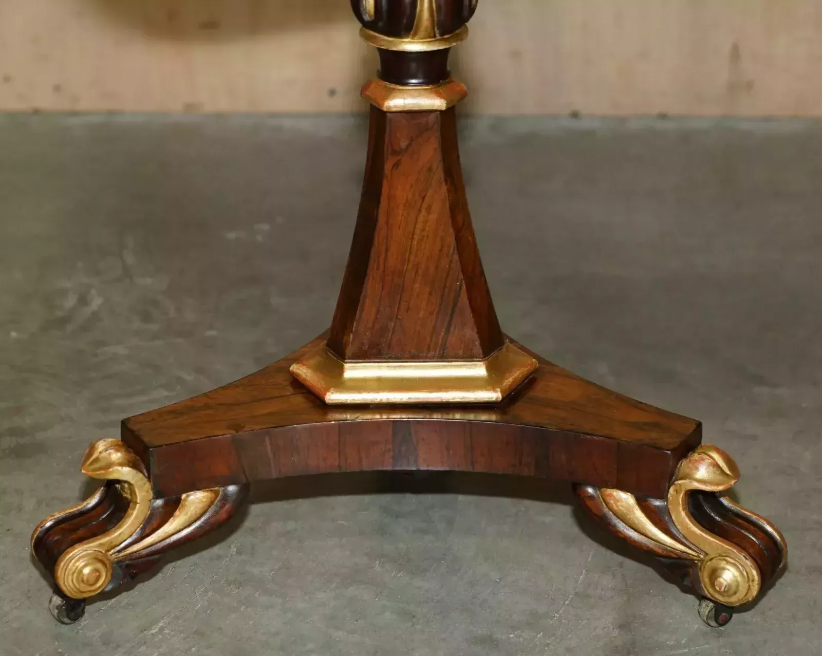 Furniture Antique Regency Circa 1810 1820 Gilt Brass & Rosewood Chessboard Chess Table photo