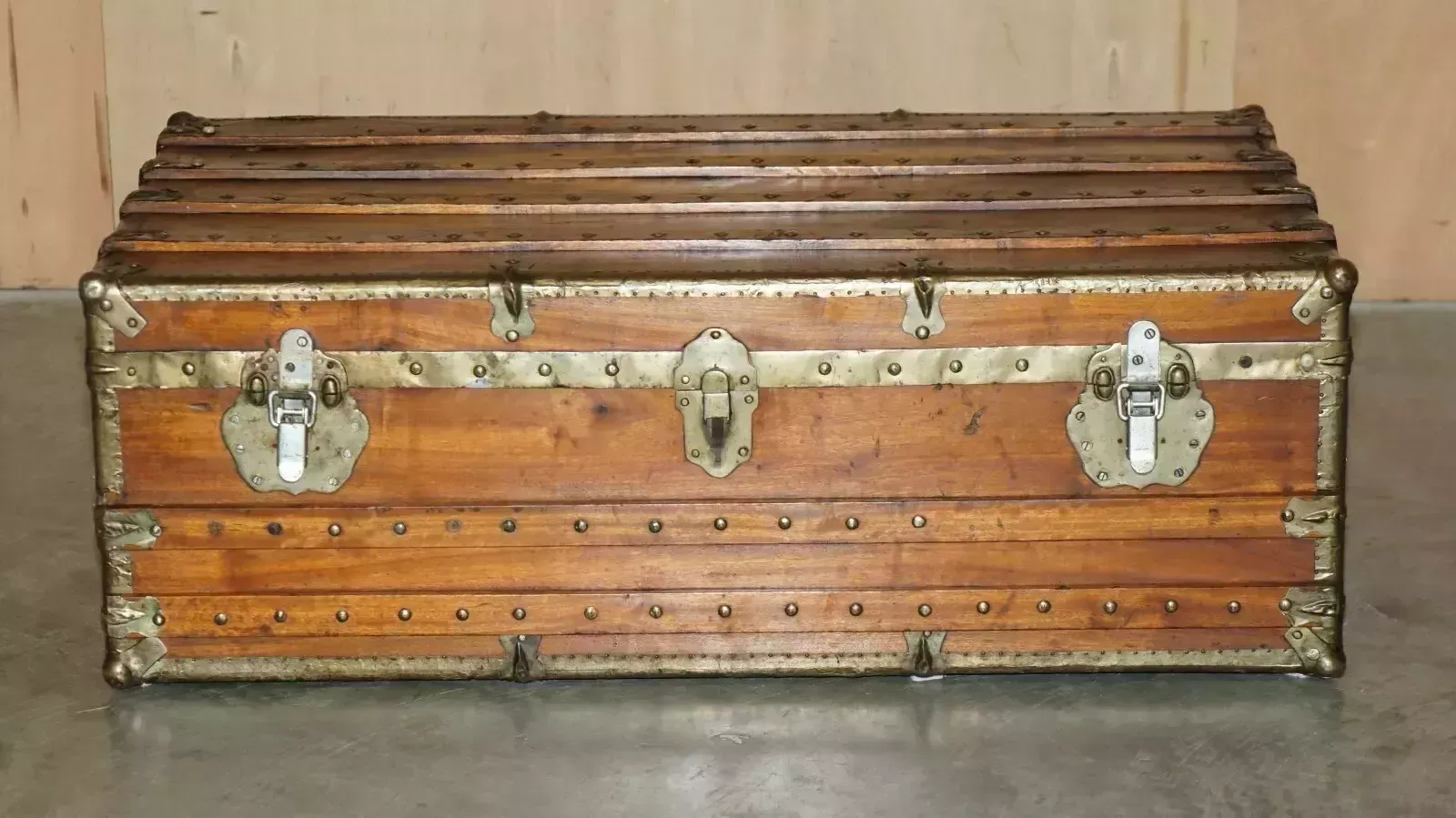 Exquisite Antique Circa 1900 Chinese Export Camphor Wood Steamer Luggage Trunk photo furniture