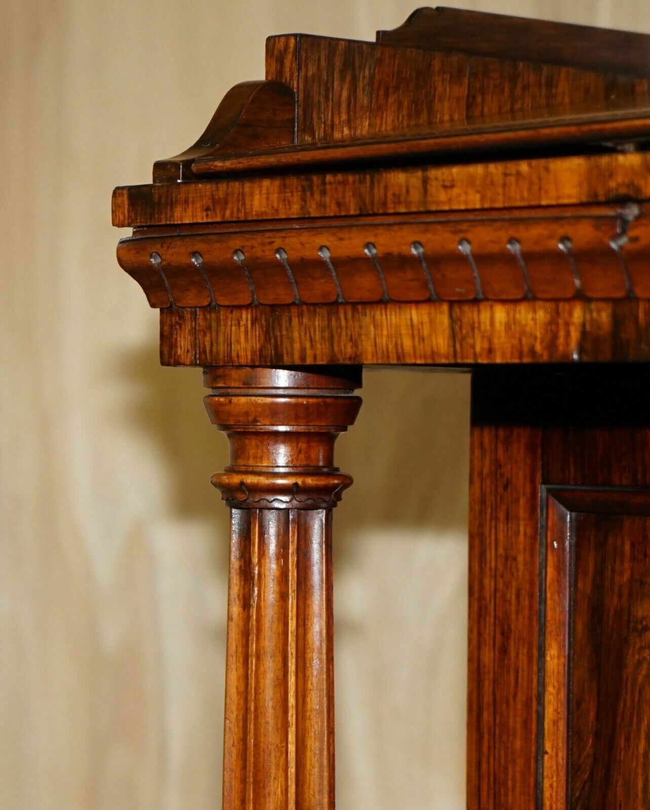 photo furniture Antique Original Regency Circa 1810 1820 Rosewood Brown Leather Davenport Desk