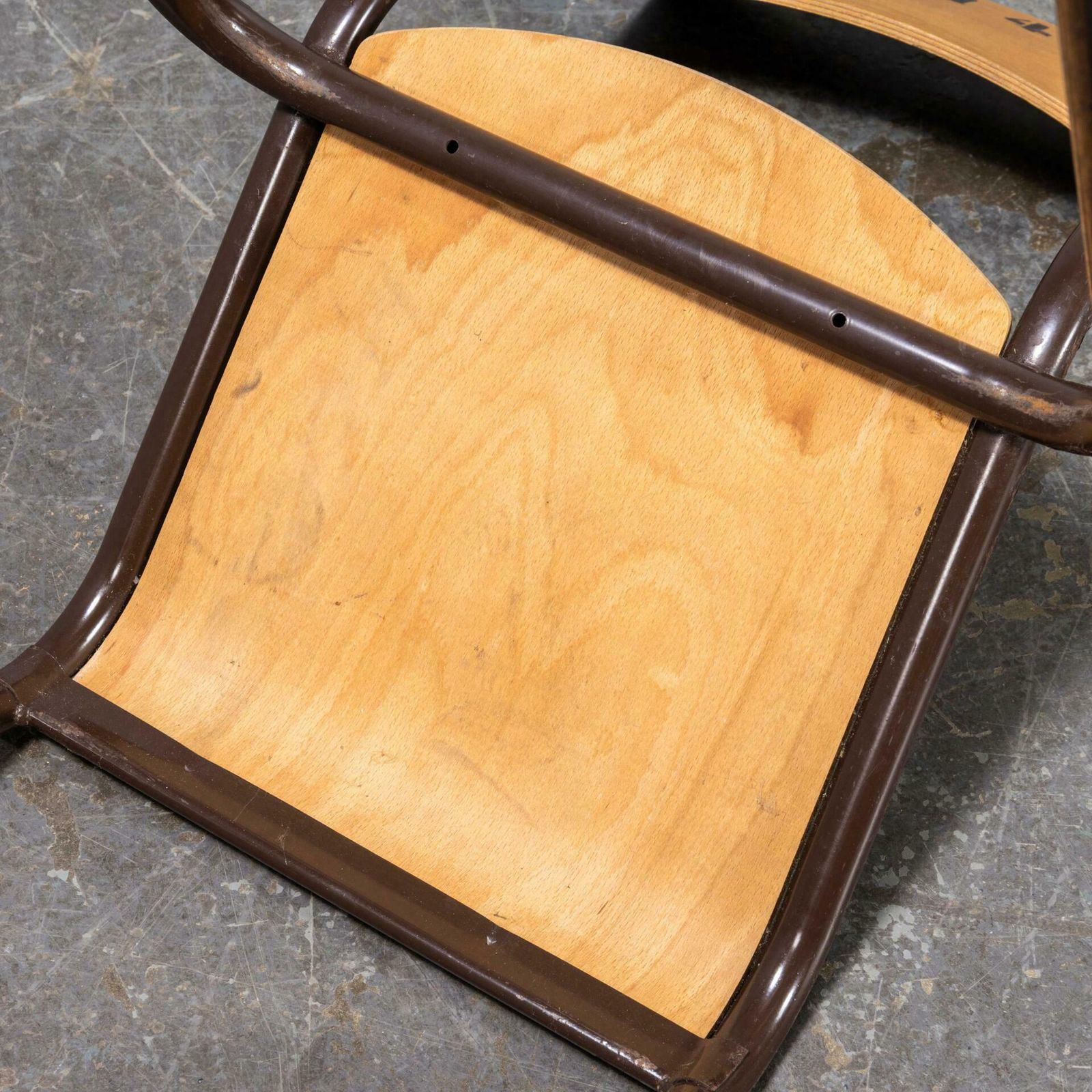 1960’s French Mullca Stacking – Dining Chairs – Brown Model 510 photo 99.0