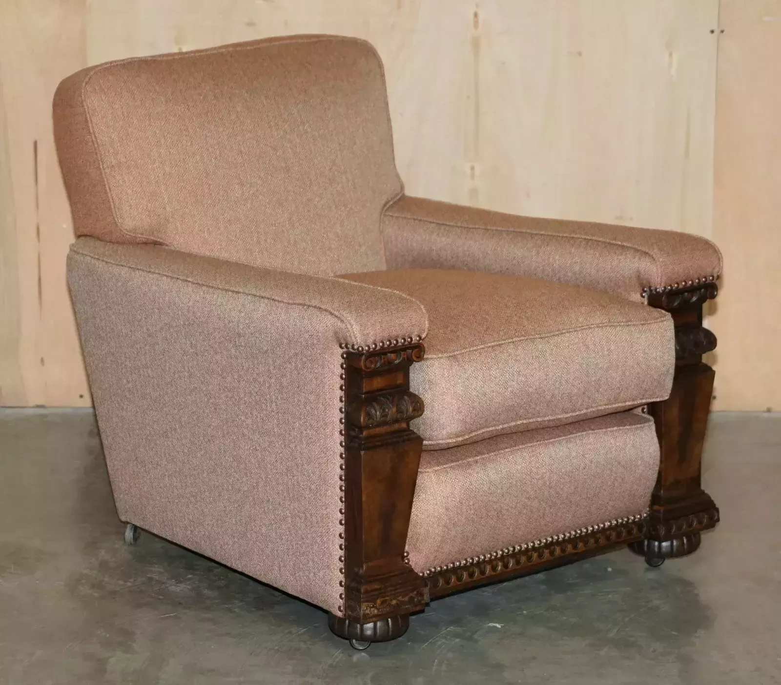 photo vintage Pair Of Exquisite Antique William IV Flamed Mahogany Circa 1830 Club Armchairs
