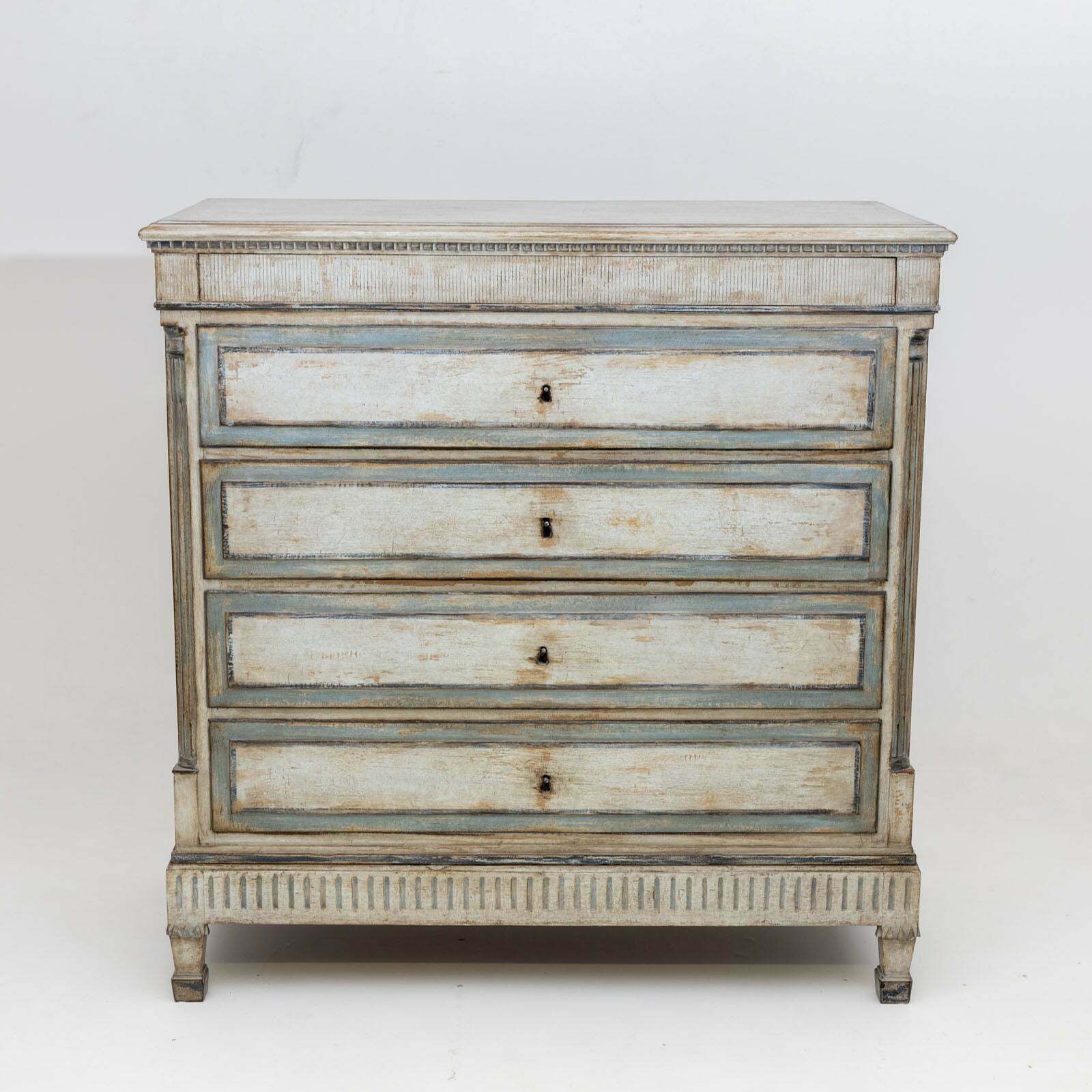 Neoclassical Tall Chest Of Drawers, Scandinavia, Early 19th Century photo for sale