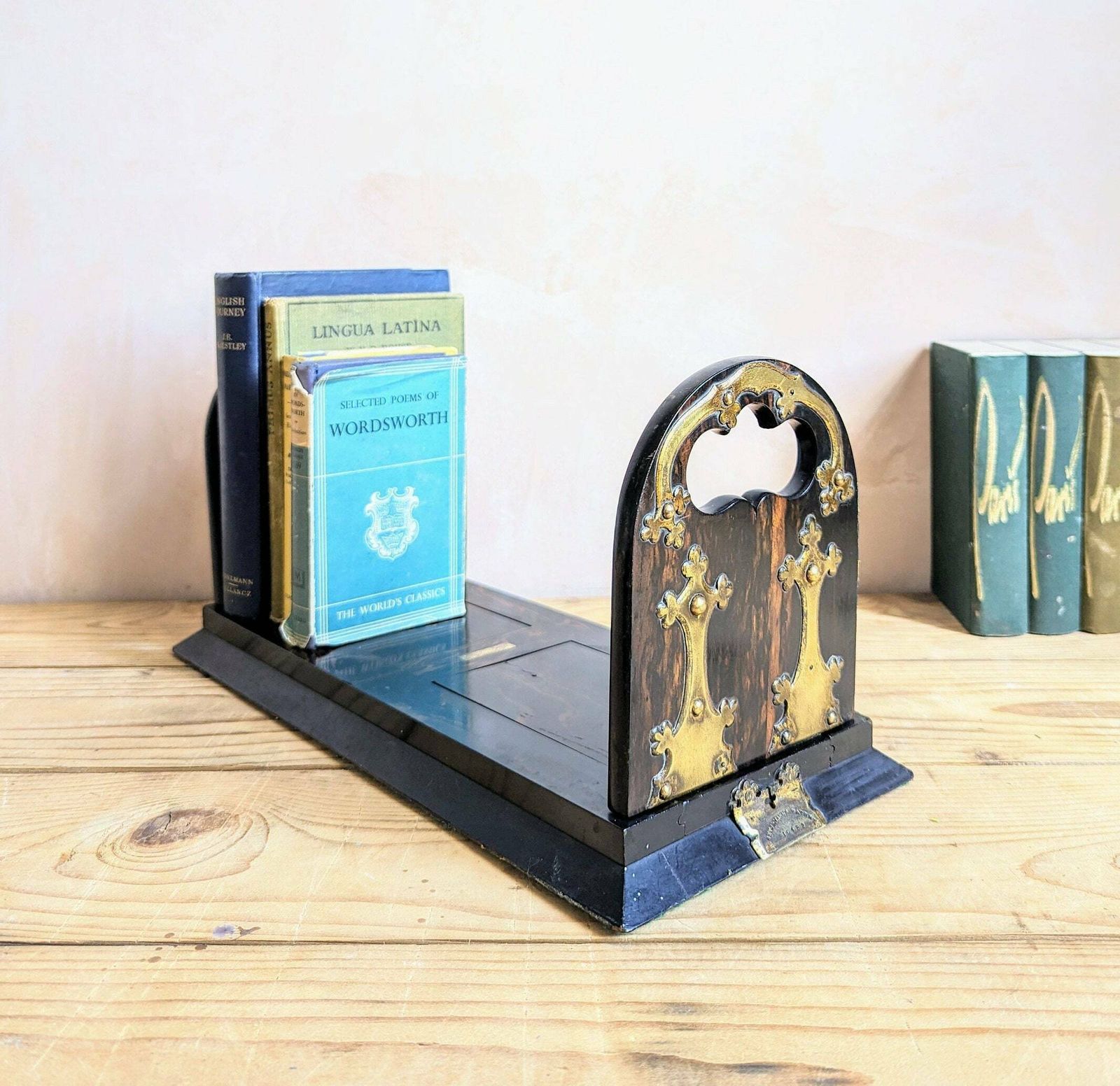 Antique Betjemann's Coromandel Book Slide C1880