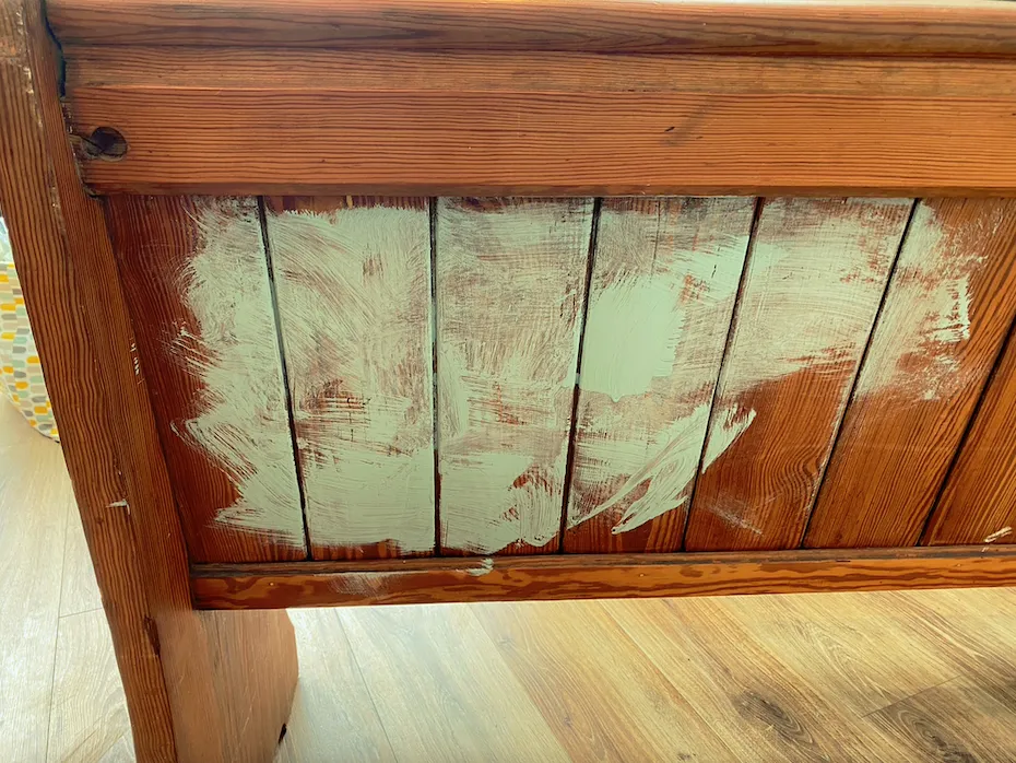 Vintage Solid Wood Church Pew photo for sale