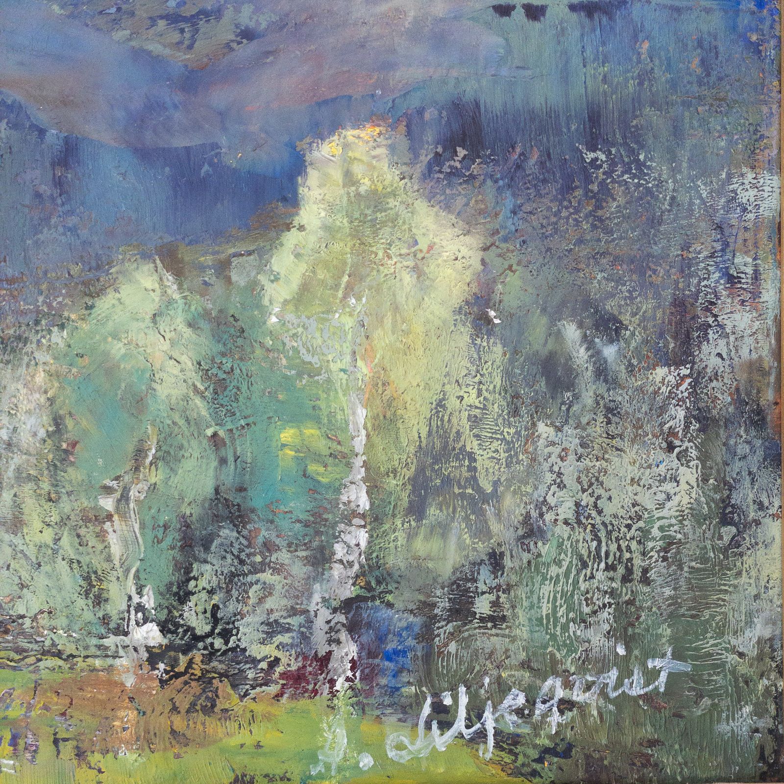 Original Mid 20th Century Swedish Landscape Oil Painting   Framed And Signed By Anders Liljeqvist (1889 1963) photo furniture