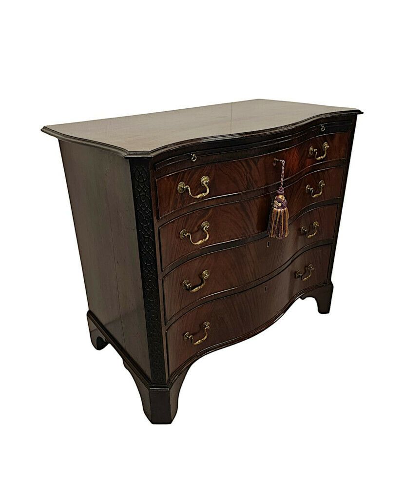 A Very Fine Early 20th Century Serpentine Chest Of Drawers photo furniture