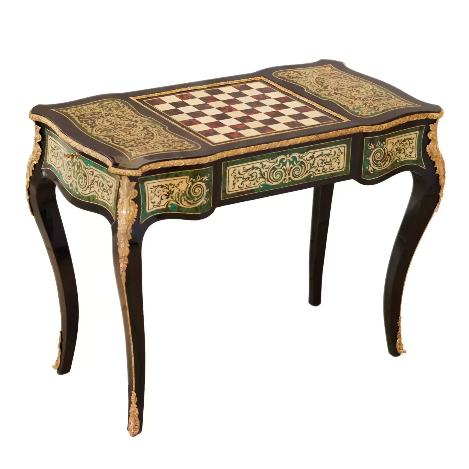 Game Chess Table In Boulle Style. France. Turn Of The 19th 20th Century.