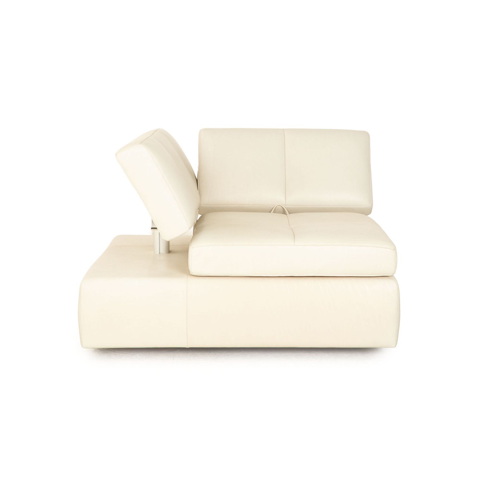 Fauteuil FSM Square Up en cuir blanc et gris, fonction manuelle photo 2414.0