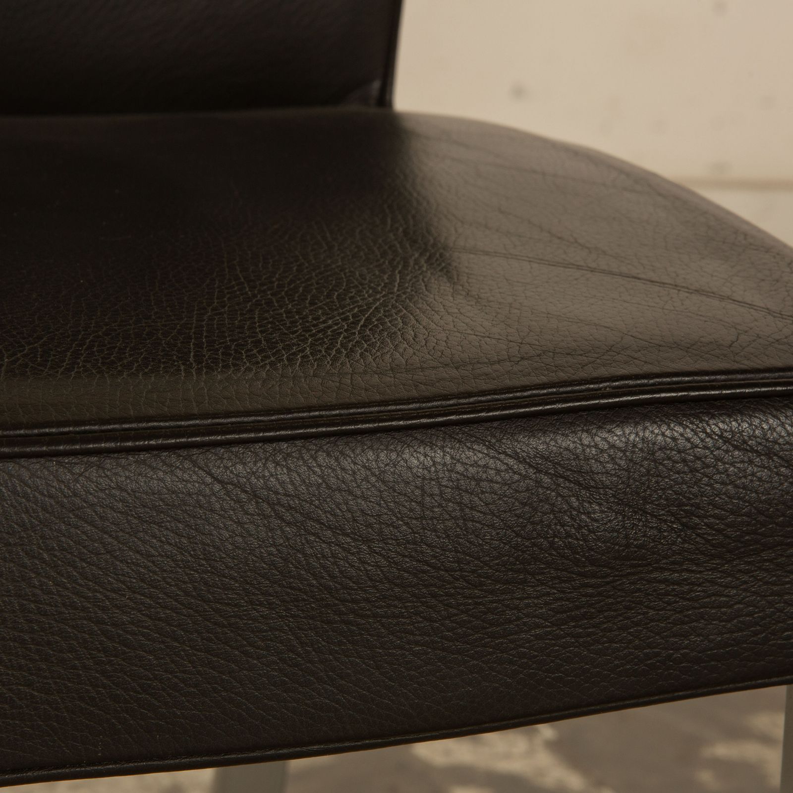 Set Of 6 Wittmann Times Leather Chairs Dark Brown Dining Room photo for sale