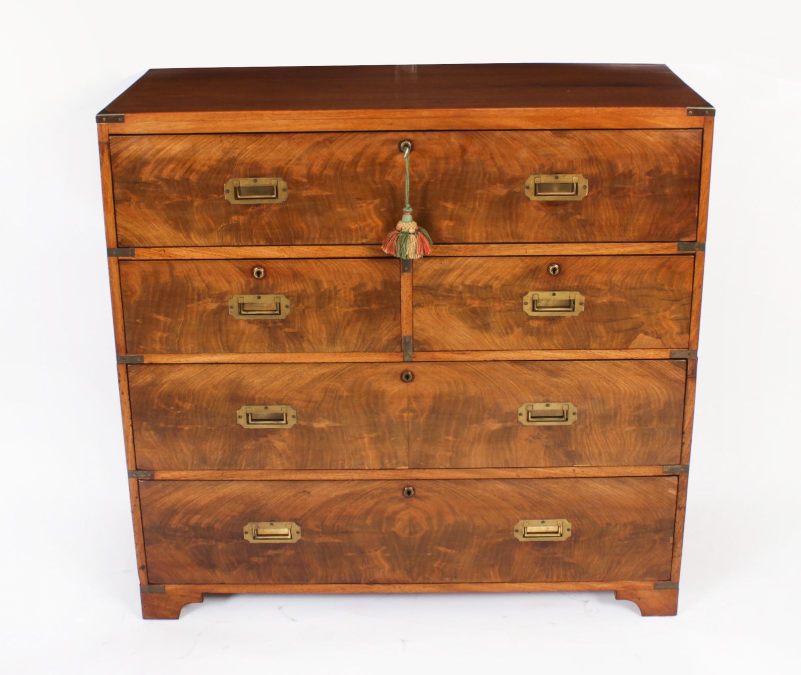 Campaign Era Military Secretaire Chest Of Drawers C1840 photo for sale