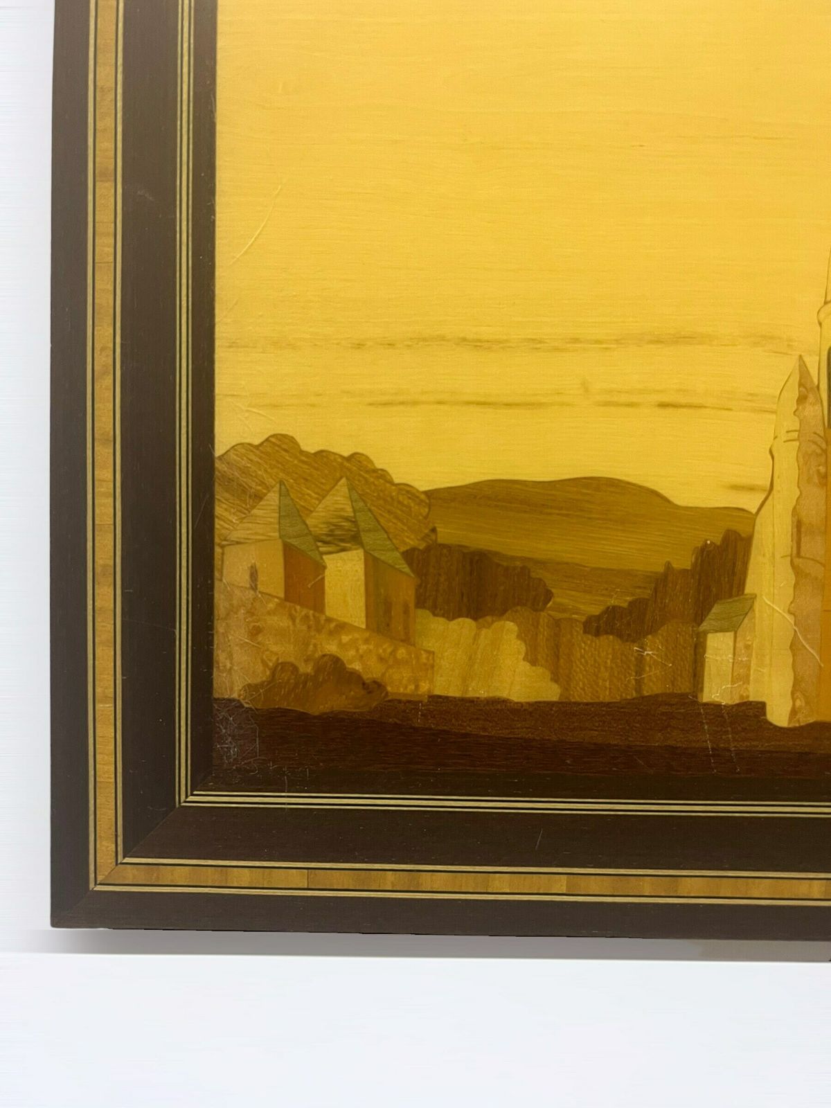 Vintage Sacre Coeur Wall Art, Wooden Wall Panel, De Basilique Du Sacré Cœur Paris, Made In Italy, Mid Century Interior Design photo for sale