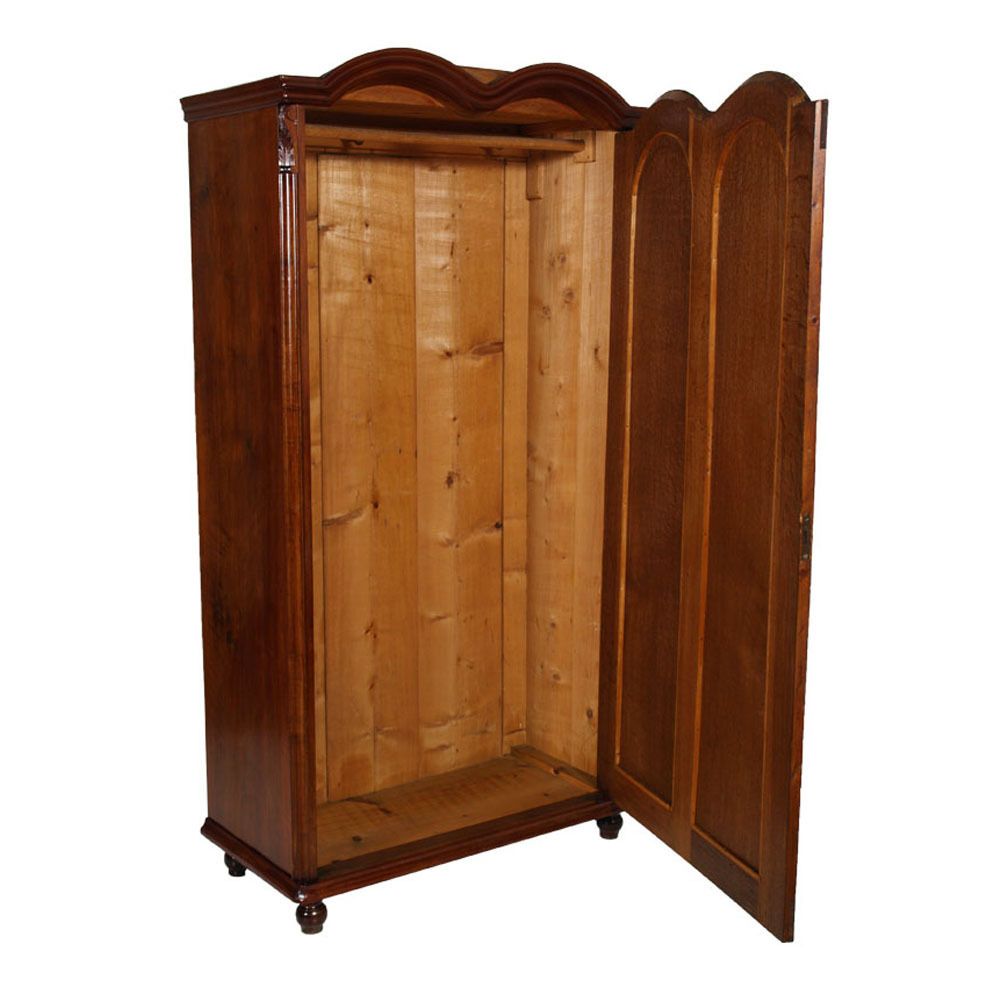 1860s Austrian Biedermeier Wardobe In Walnut, Polished To Wax photo furniture