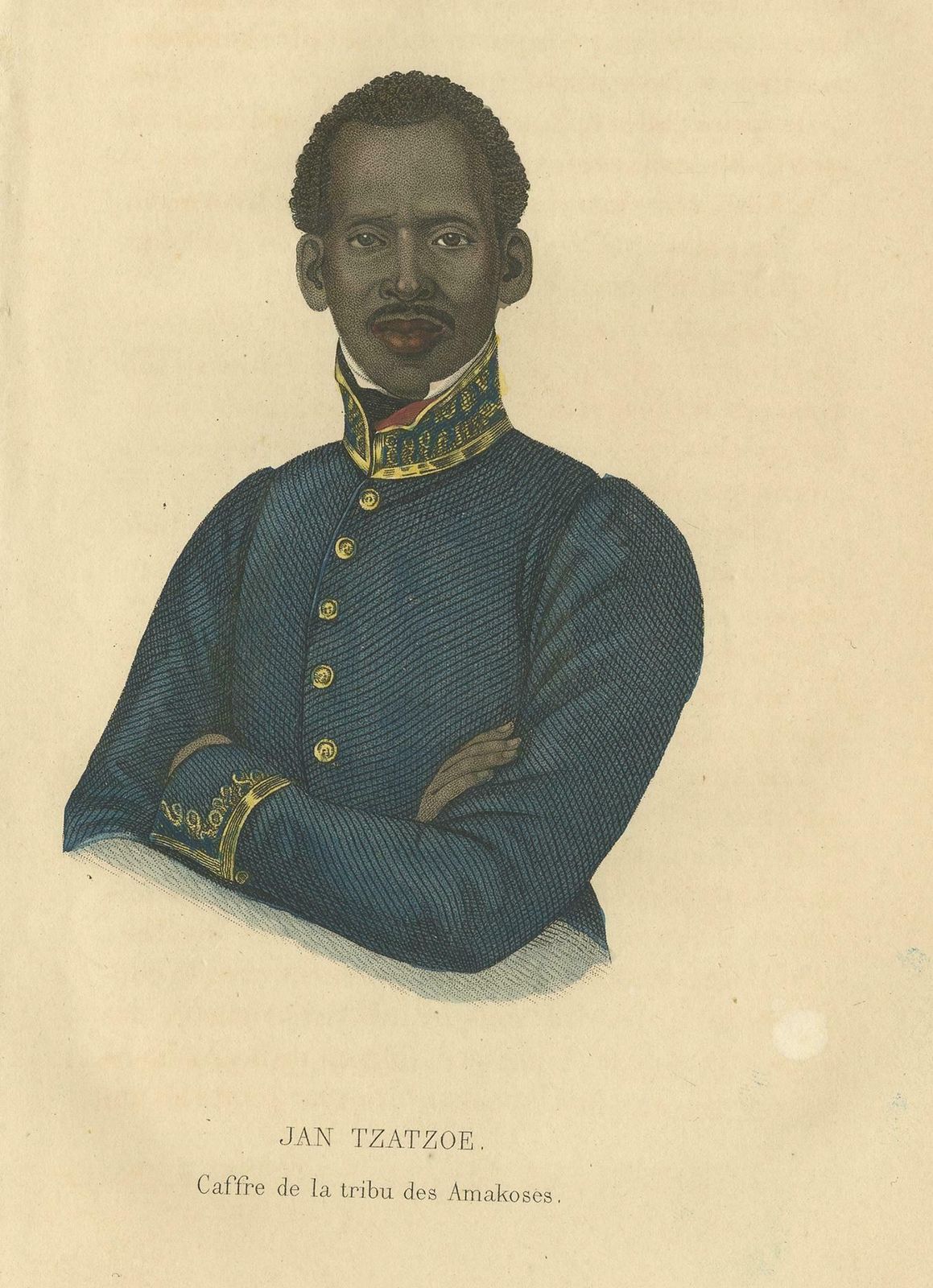 Antique Print Of Jan Tzatzoe By Prichard, 1843 photo furniture