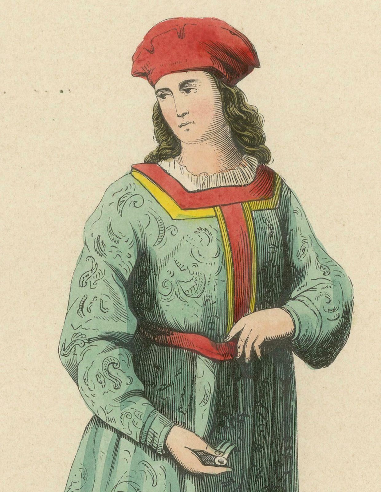 Aristocratic Elegance In The Court Of King Henry VI: A Noble Lord Dressep Up photo for sale