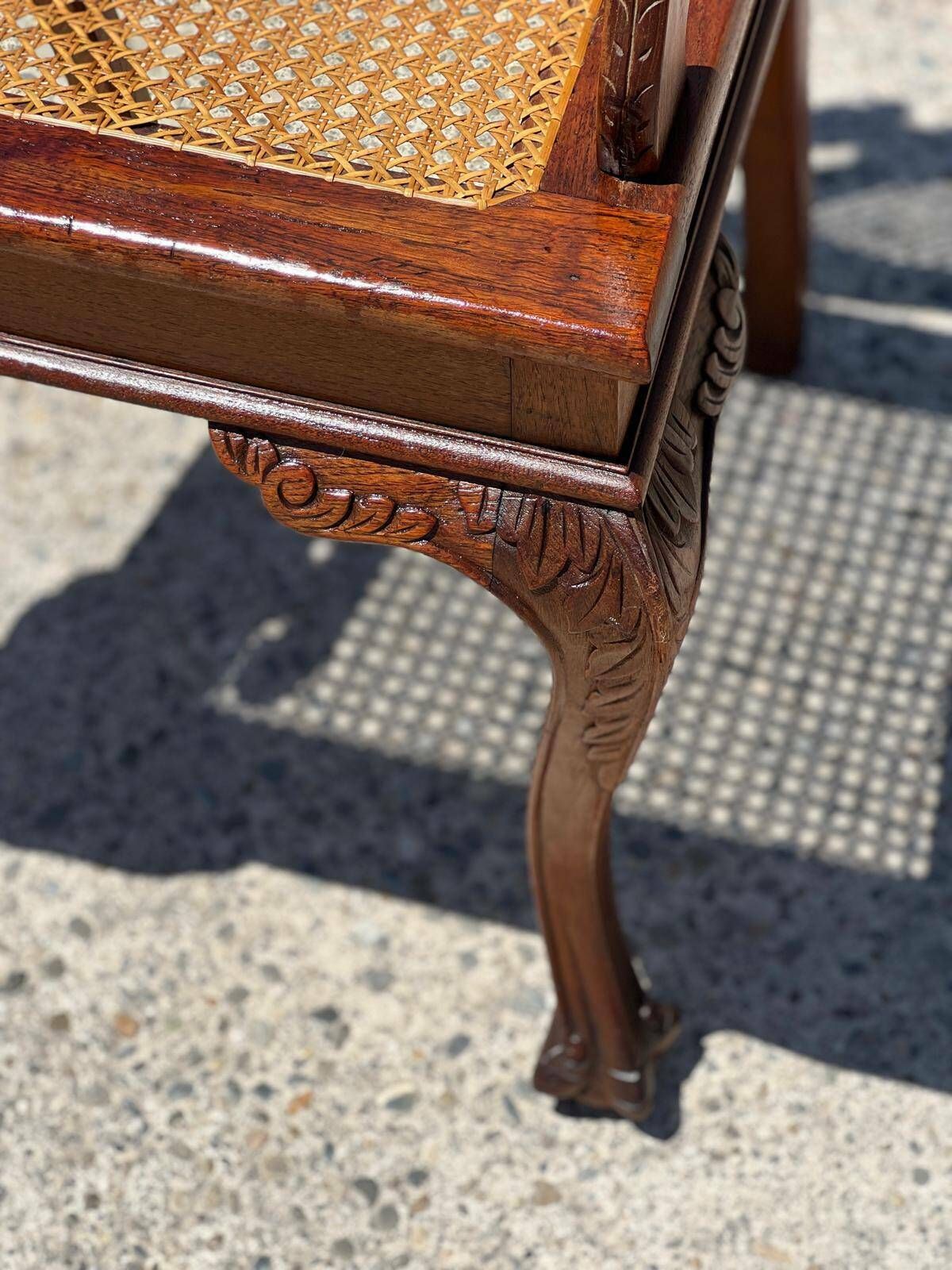 Set Of 6 Medallion Armchairs In Turned And Carved Wood Late 19th Century photo 1617.0